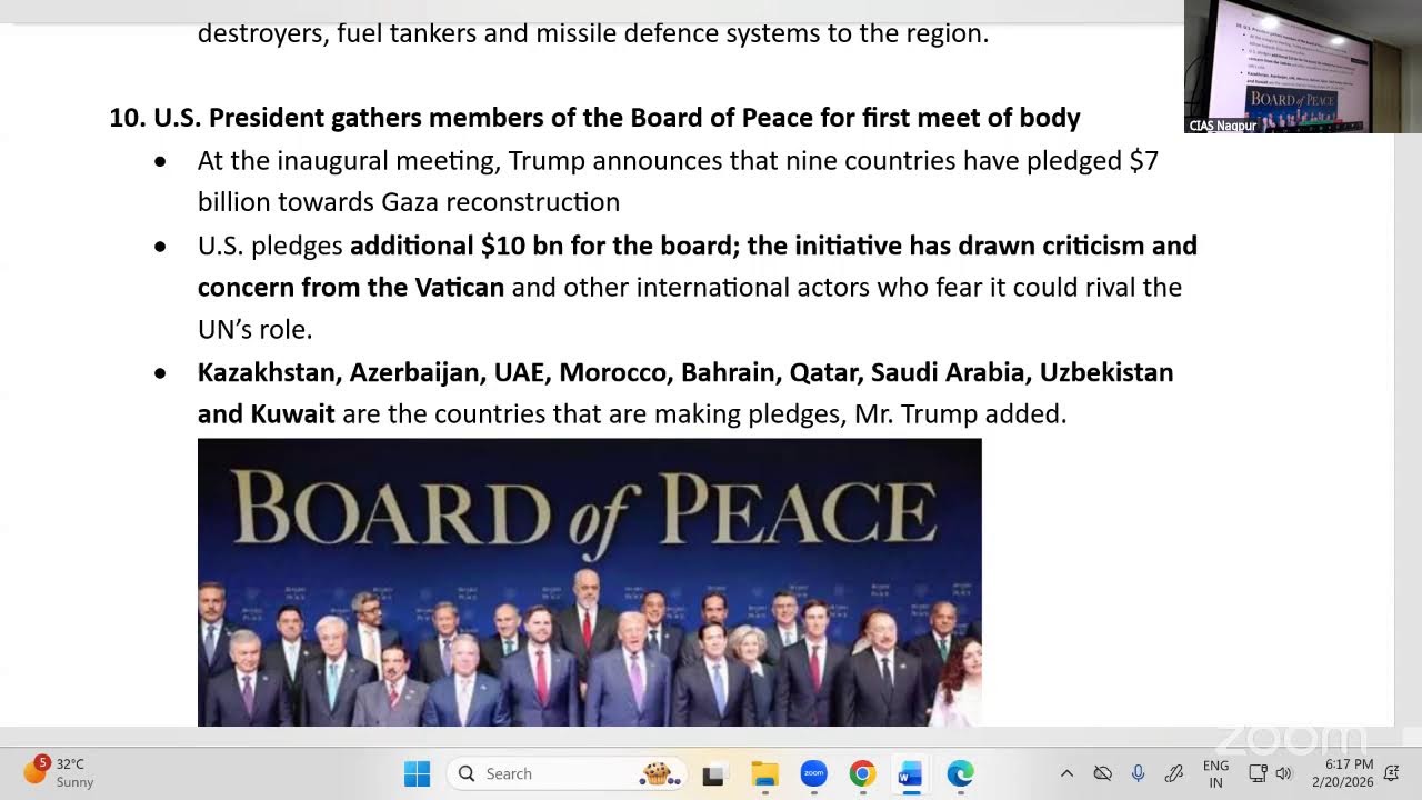 Current Affairs by Chaitanya Sir 20th feb 2026