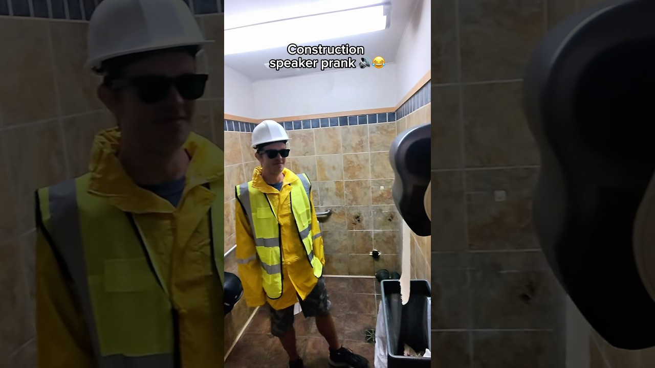 Construction speaker prank