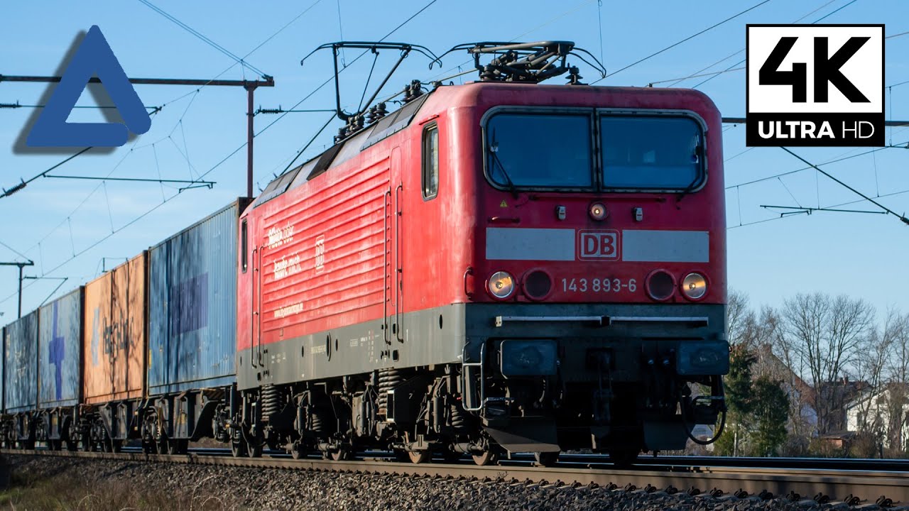 [4K] DeltaRail 143 893 with container train passes Dedensen/G&uuml;mmer!