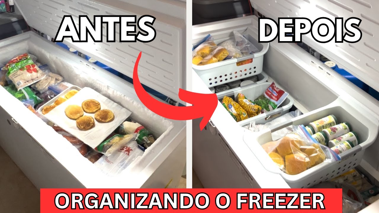 ORGANIZAÇÃO E TOUR DO QUE TENHO NO MEU FREEZER//PORQUE TENHO UM FREEZER TÃO GRANDE😁