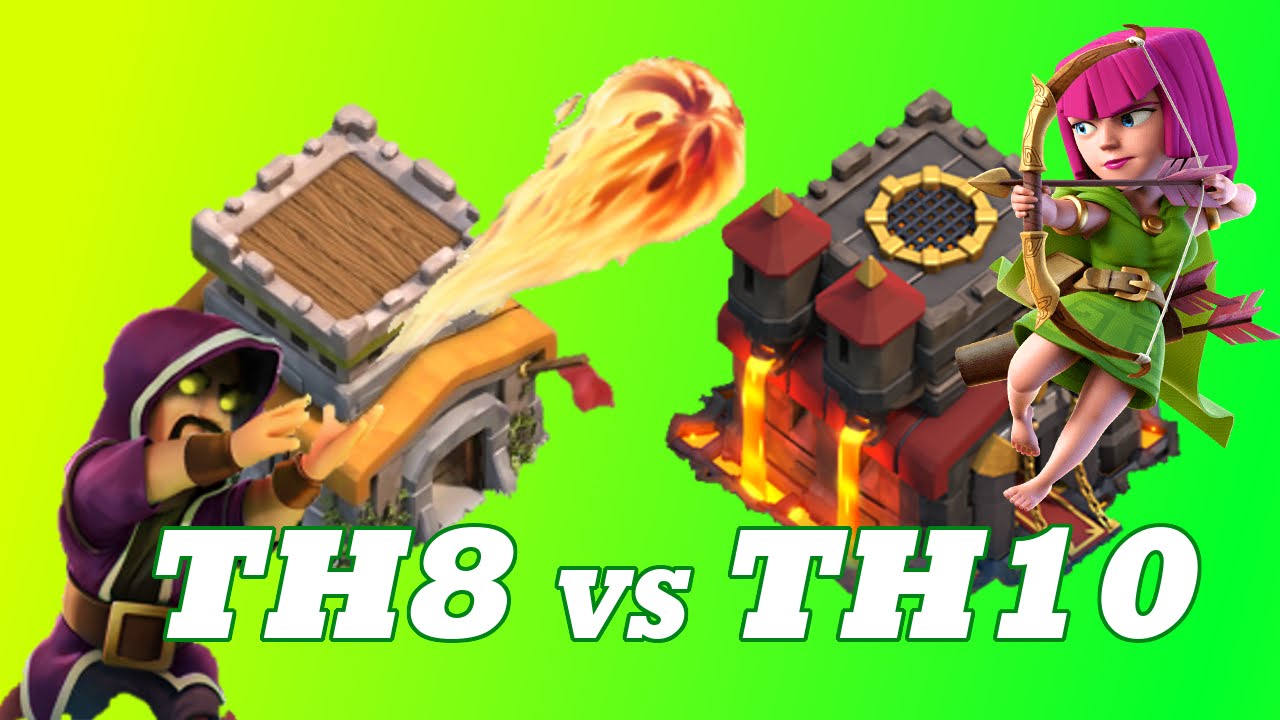 TH8 vs TH10 : Clash of Clans