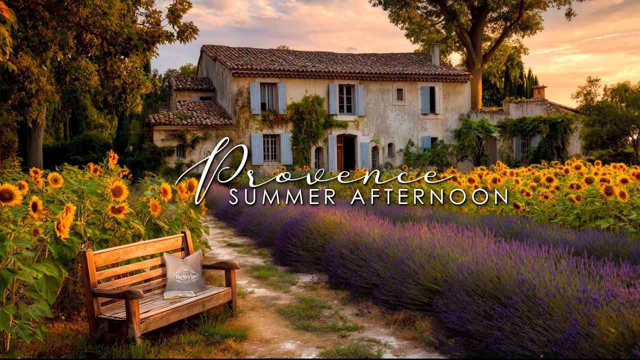 Provence Lazy Summer Afternoon ☀️ Soft French Jazz, Birdsong & Relaxing Ambience