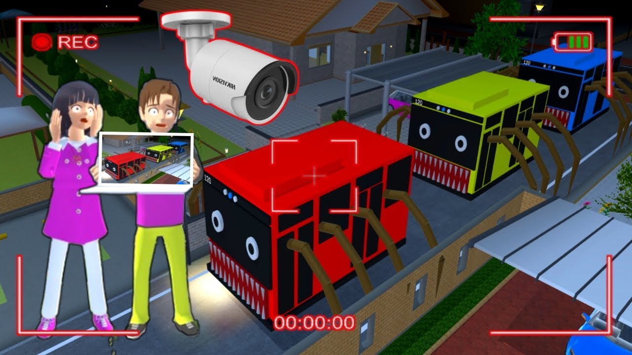CCTV merekam Bus TAYO eater , Yuta Mio Kak sakura panik #dramasakuraschoolsimulator #sss