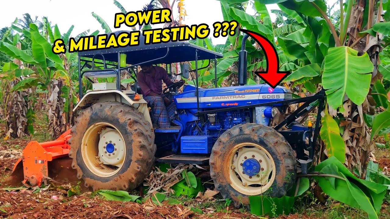 Farmtrac 6065 4wd Supermax tractor creeper performance | PTO power | Shaktiman tusker rotary tiller