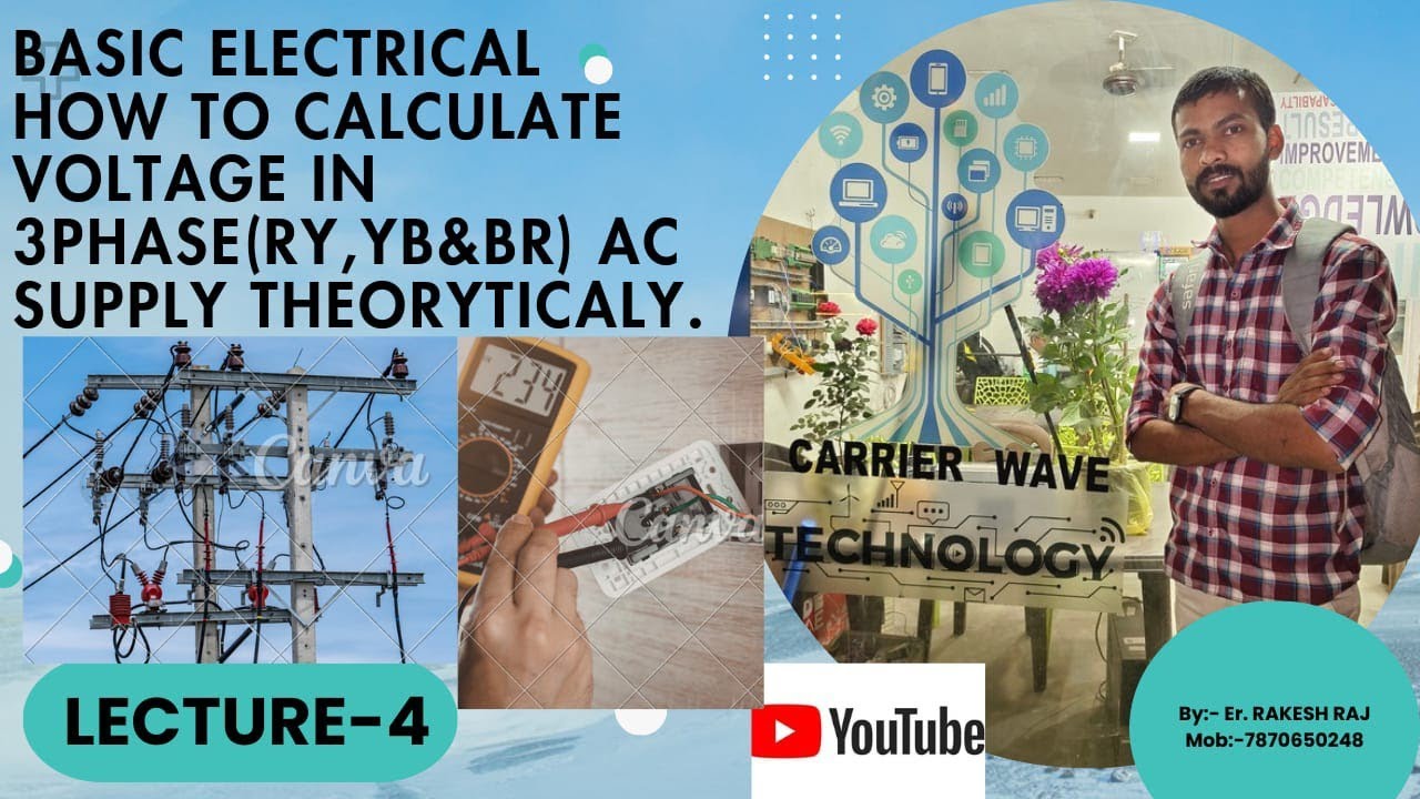 HOW TO CALCULATE VOLTAGE IN 3 PHASE AC SUPPLY THEORYTICAL?