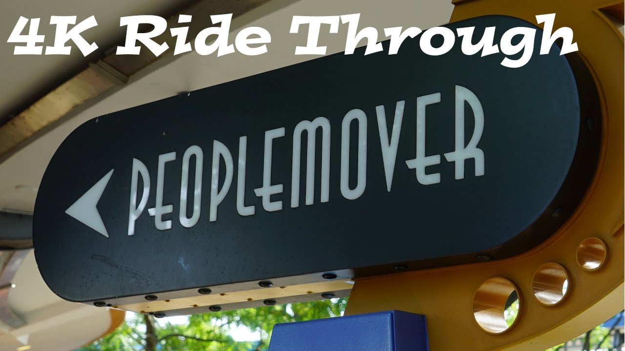 Magic Kingdom's Tomorrowland People Mover On Ride + Space Mountain with the Lights On