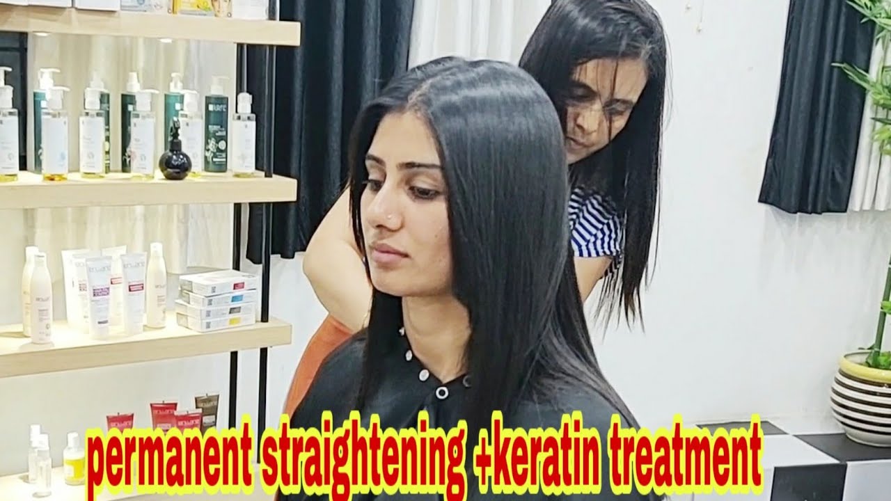 permanent hair straightening.. with keratin treatment..Vlog