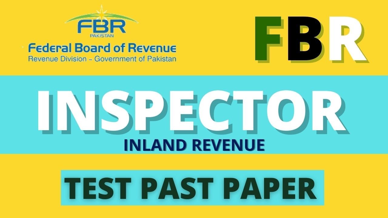 Inspector Inland Revenue Job Mcqs FBR l FBR inspector past paper l  Meer Lakhano Official l  FBR job