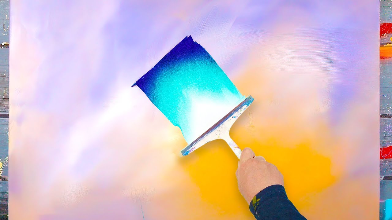ABSTRACT ART PAINTING Demo With Acrylic Paint and Masking tape | Infinity