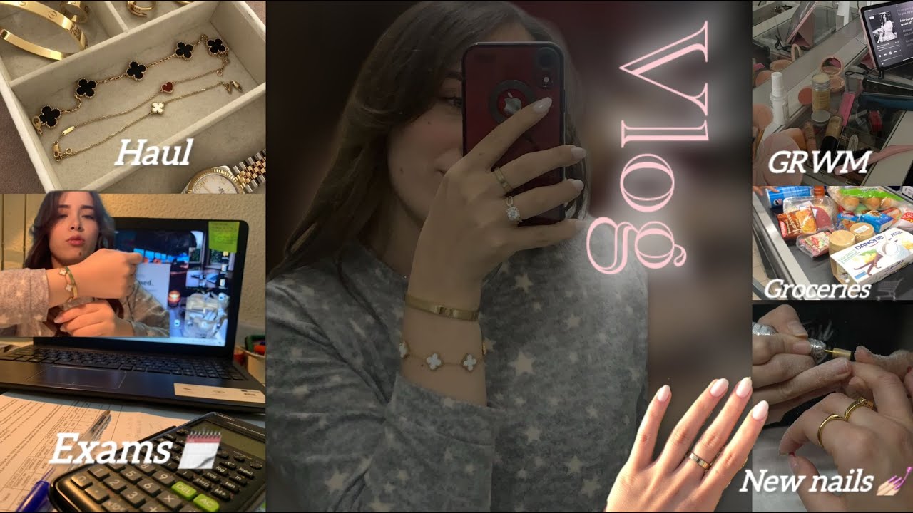 VLOG | new nails💅 , haul🛍️ , study motivation💪📚| مشترياتي، مابقا والو للامتحانات