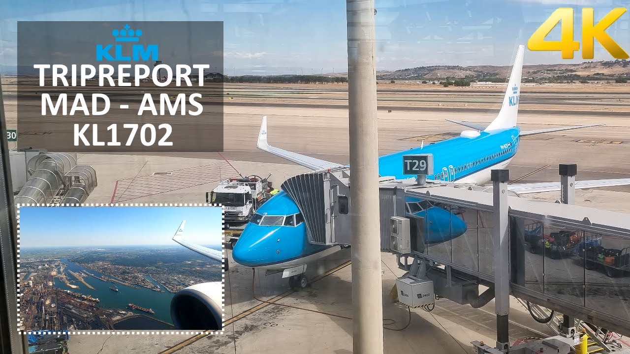 ✈ [4K] TRIPREPORT | KLM | Boeing 737-800 | Madrid - Amsterdam  | Economy Comfort Class