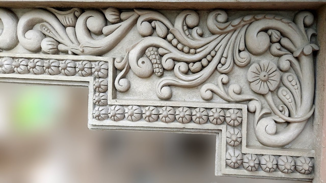 Temple Arch Design Making In Cement, Traditional Cement Designs, Wall Entrance Designs Art No-60