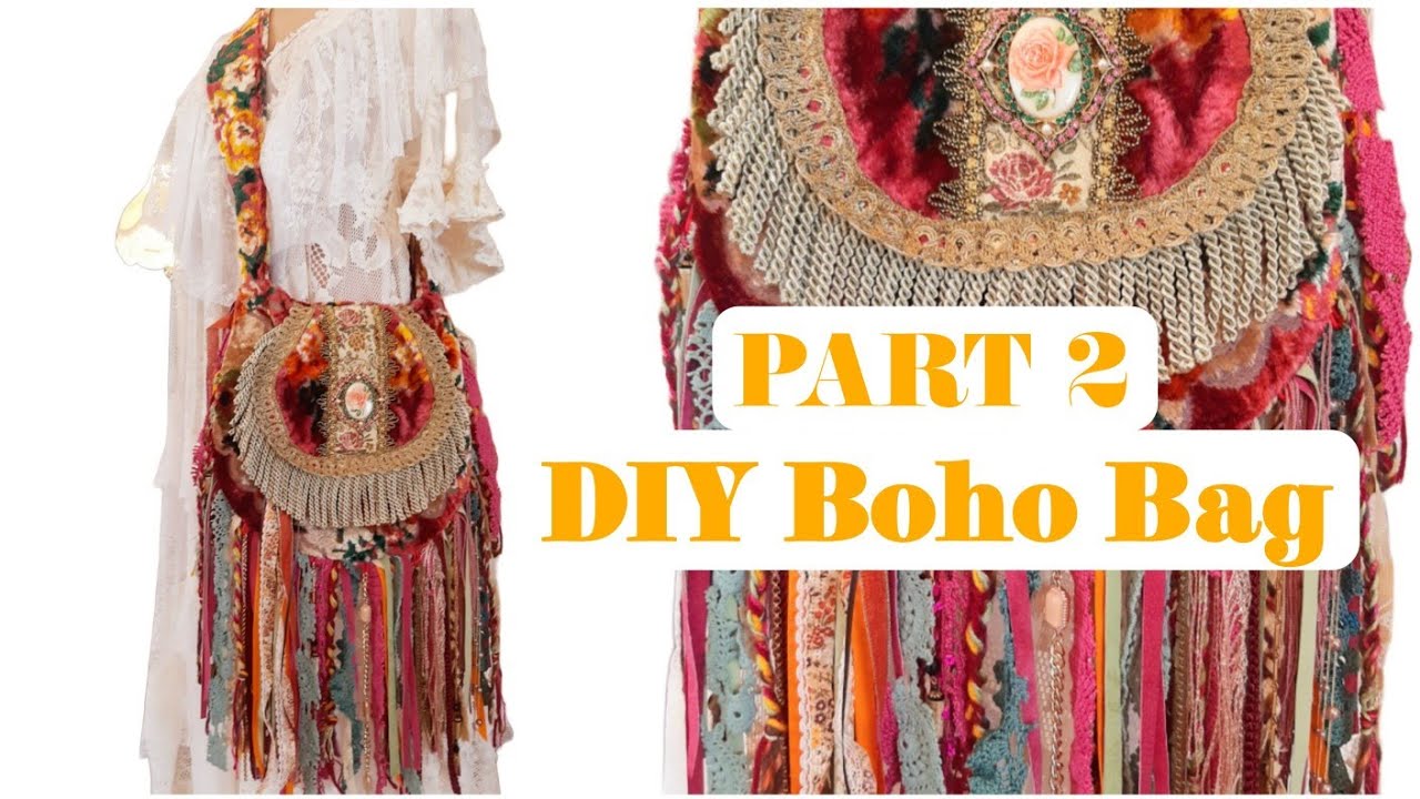 How to Make an Upcycled Boho Fringe Bag Part 2 of 3