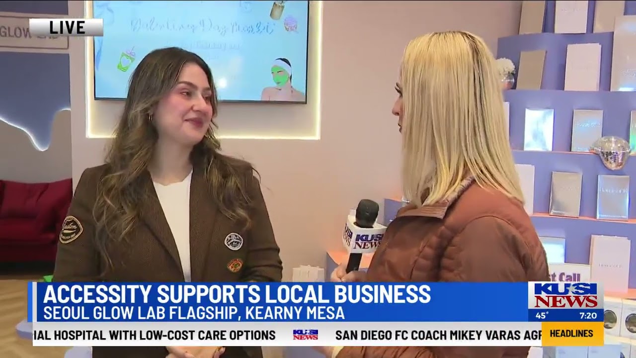 KUSI features Accessity and Seoul Glow Lab (Part 2)