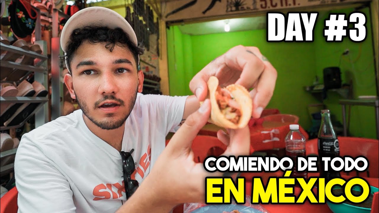 Probando Comida callejera en México por primera vez. Así reaccione con el Picante🥵🌶