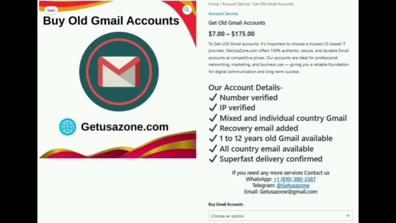 High Quality Buy Old Gmail Accounts:A Step-by-Step Guide