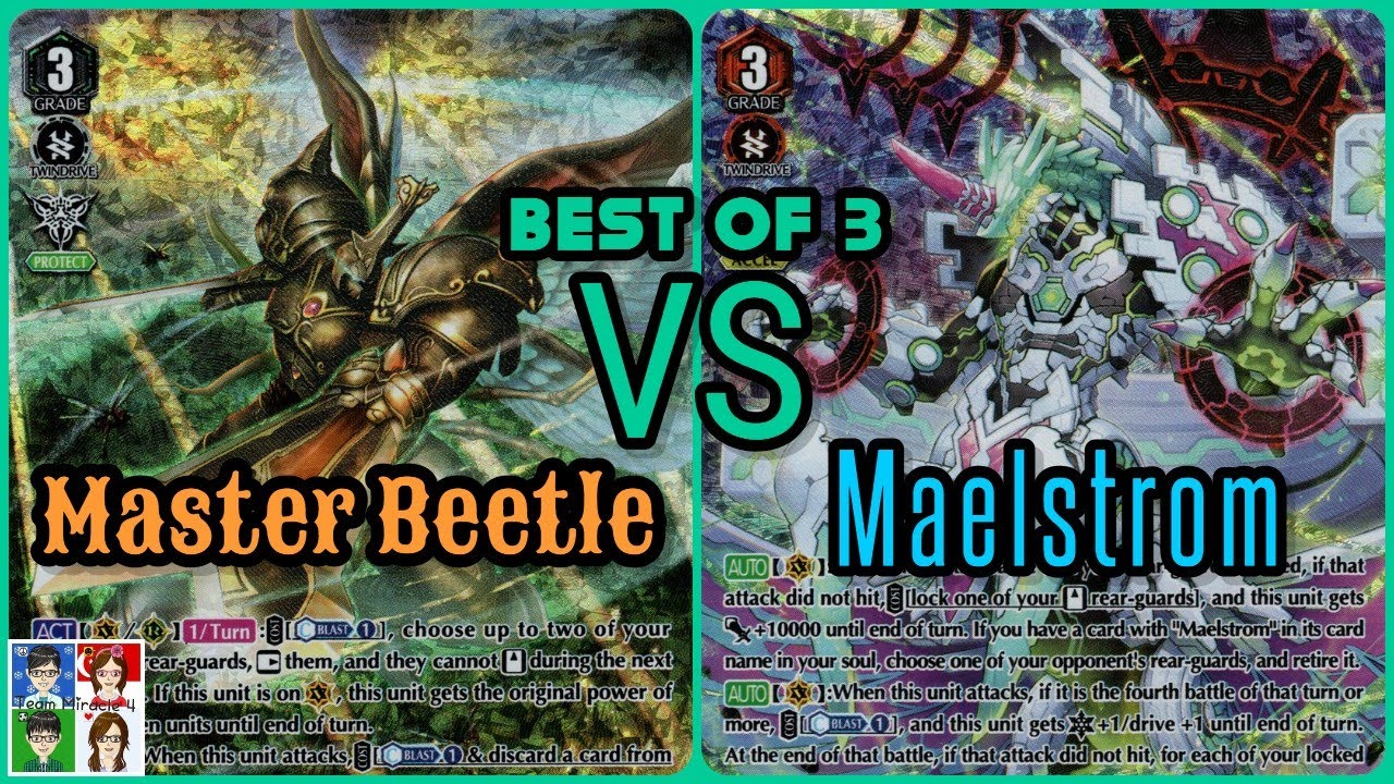 Megacolony 12 Crits Master Beetle VS Aqua Force Maelstrom | Cardfight Vanguard V Premium Best of 3!