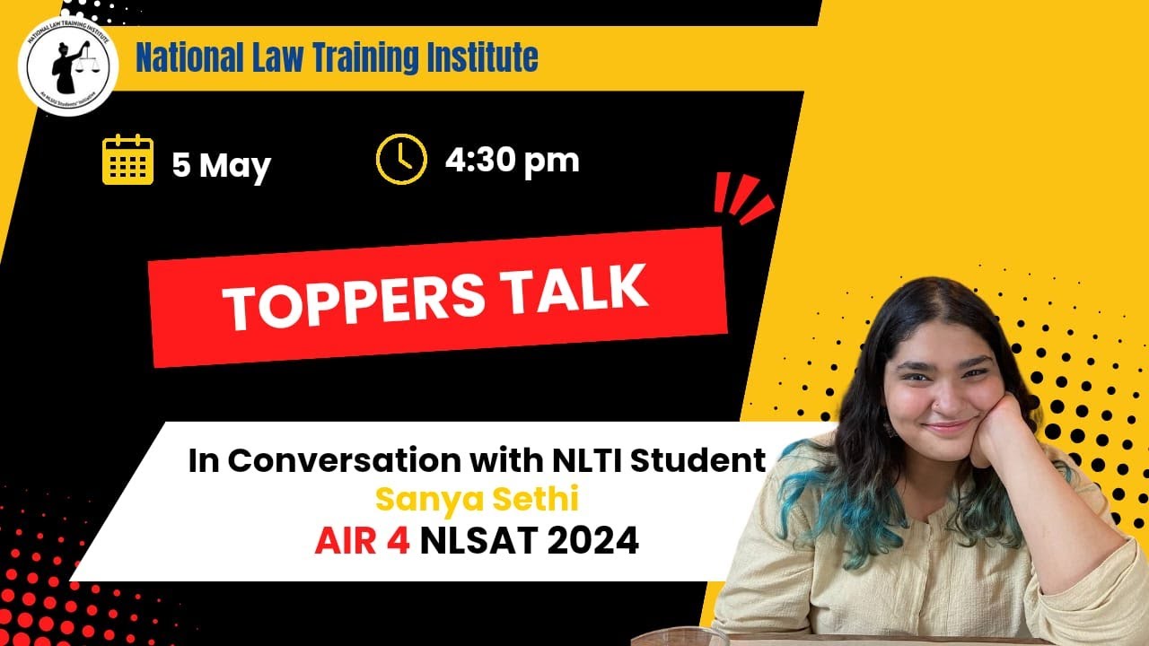 Topper's Talk: A Conversation with NLTI Student Sanya Sethi (AIR 4 NLSAT 2024)