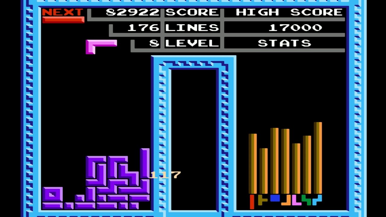 Game xếp h&igrave;nh , xếp gạch ( Tetris ) NES