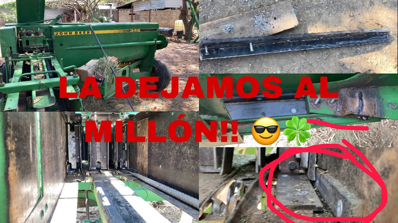 REPARANDO EMPACADORA JHON DEERE 346, LE FABRICAMOS LAS GUÍAS DEL CARRO 🌾