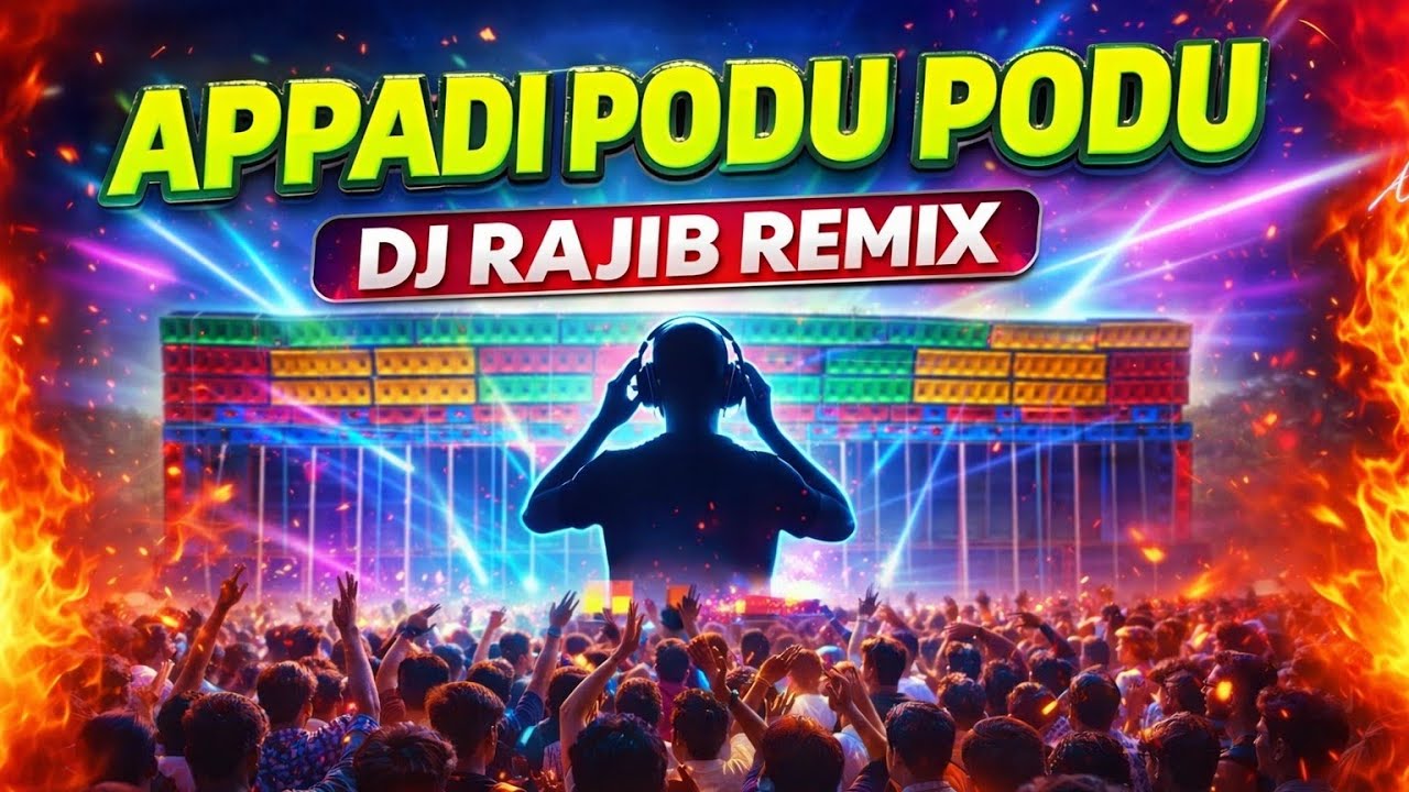 Appadi Podu Podu 🔥 DJ Rajib Remix | Bass Boosted | Full Dance Mix | Viral Tamil DJ Song