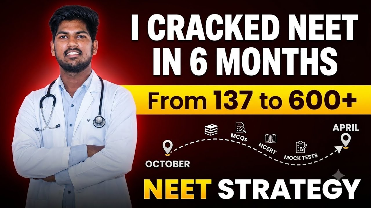 I cleared NEET in just 6 Months 🩺 | NEET 2027 ✅ Strategy You Must Know | Zero to 600+ Score in NEET 