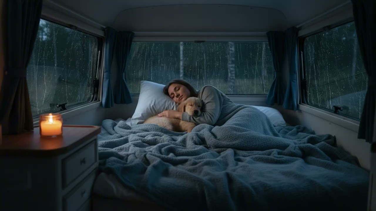 Fall Asleep Easily 🌙 Gentle Car Rain & Soft Natural Thunder | Relaxing Sounds for Deep Sleep