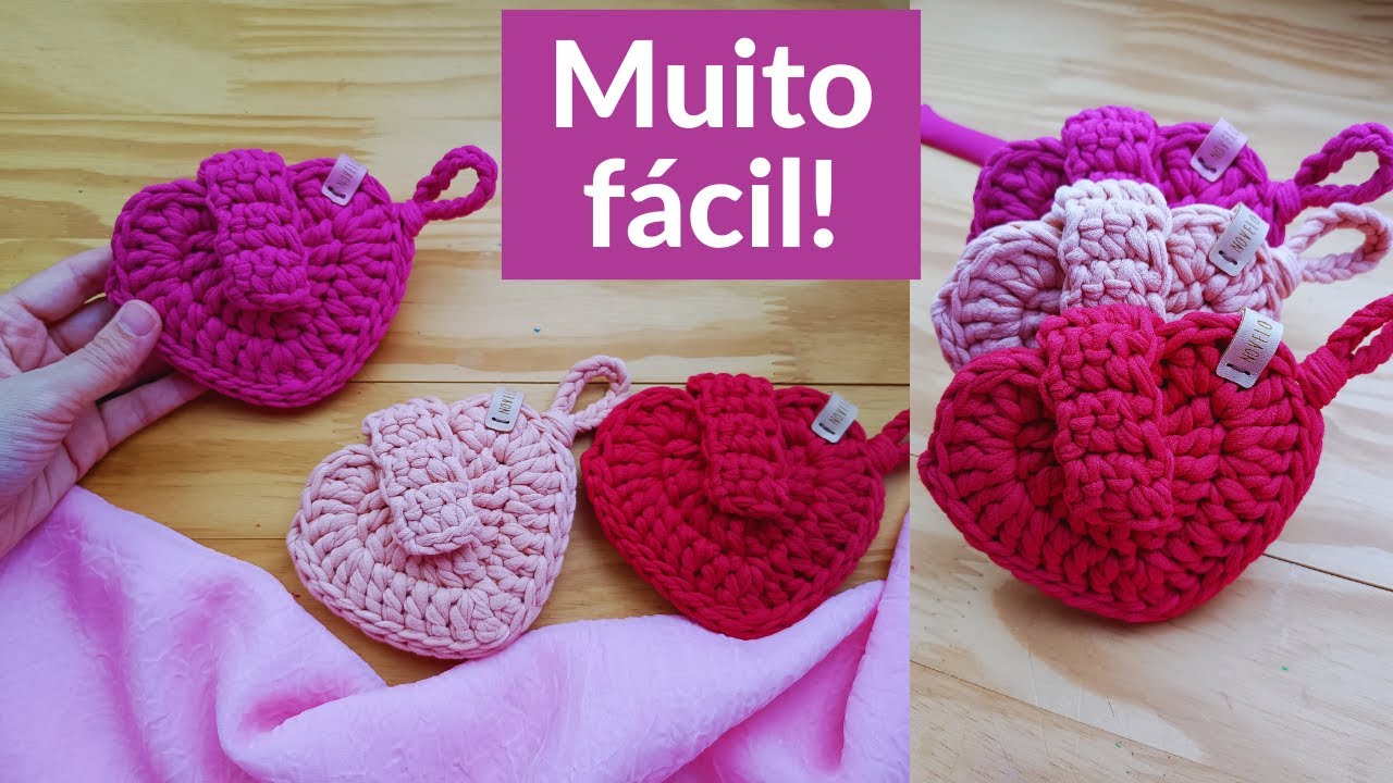 Carteira de crochê - Fácil e rápido - Novo modelo - Ótima opção de lembrancinhas -  Novelo Rosa