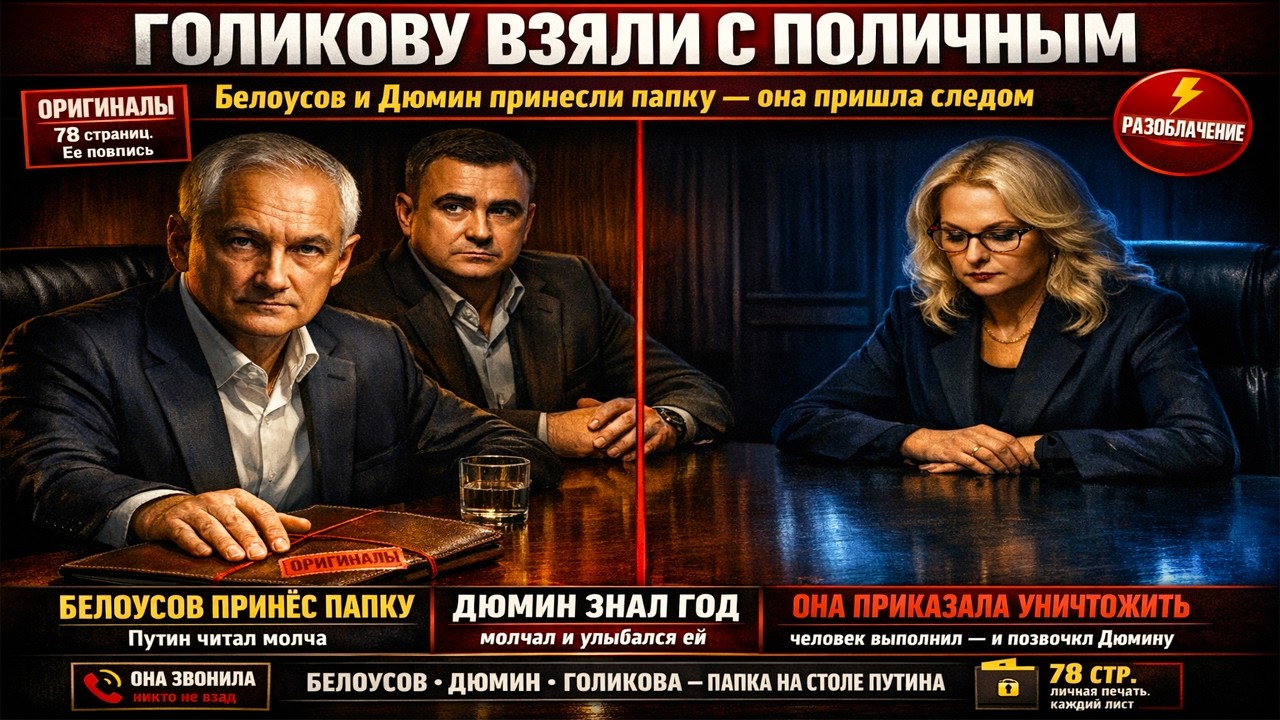 ОНА ПРИШЛА САМА: Голикова сказала Путину правду — Белоусов и Дюмин не ожидали этого хода