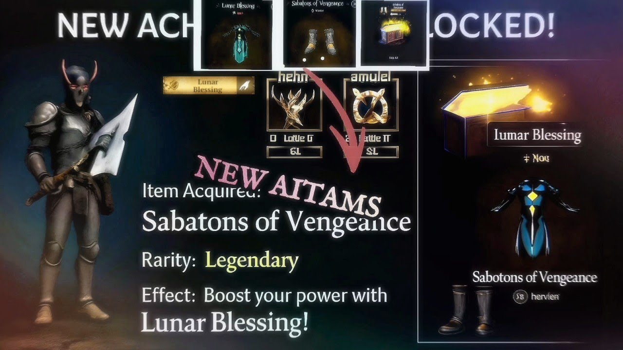 INSANE Legendary Drop in Evil Lands! 🛡️ Sabatons of Vengeance + Lunar Blessing UNLOCKED! 😱❤️ #epic 