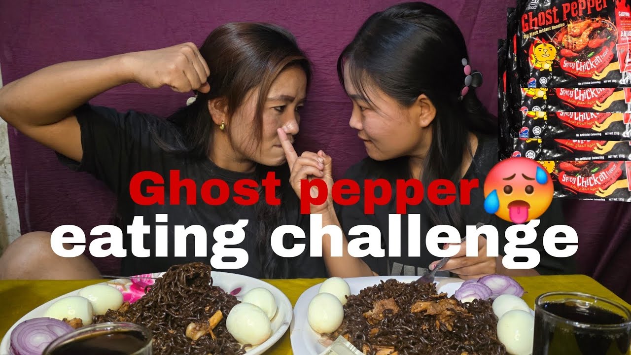 Ghost pepper noodles eating challenge #asmrfood #koreanfood #mukbang #kukizo🥵