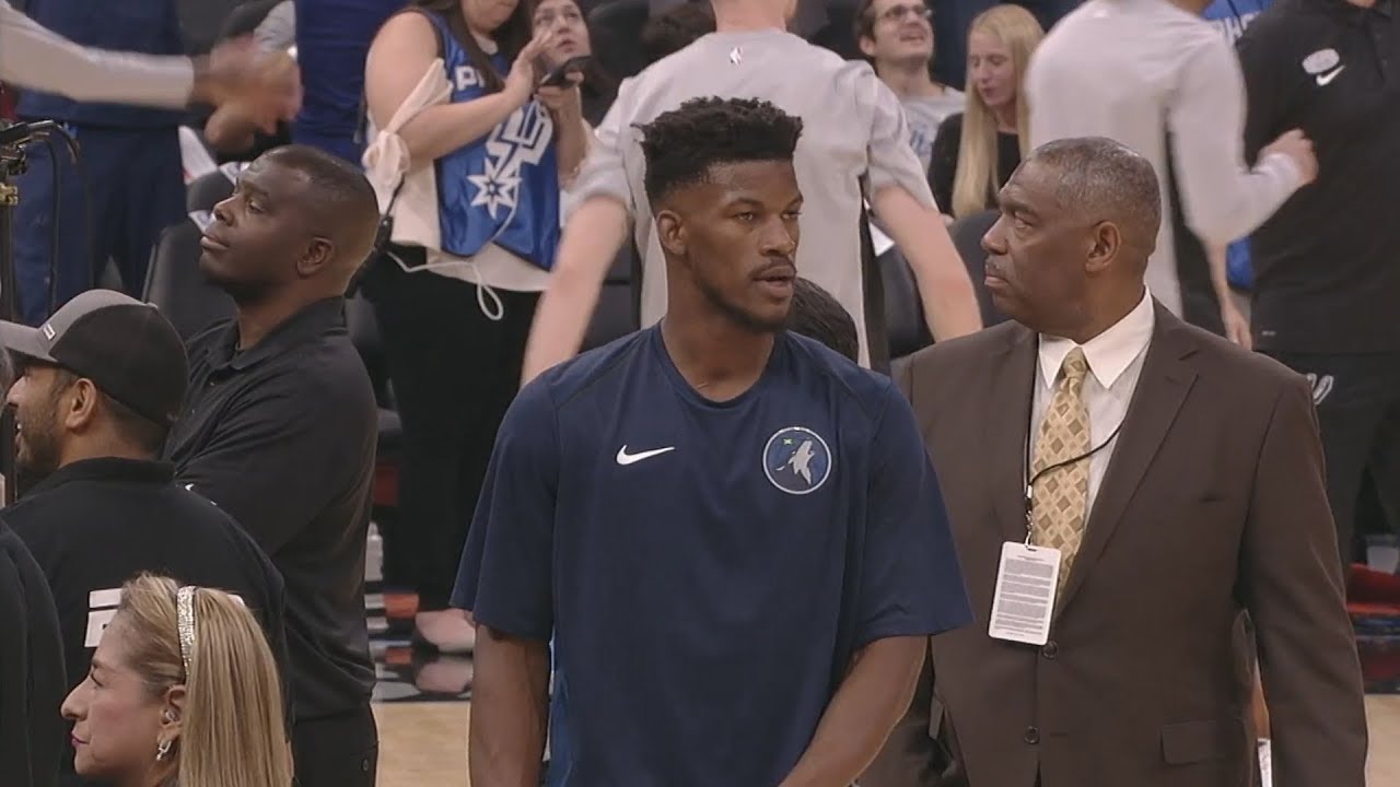 Jimmy Butler Timberwolves Debut! Timberwolves vs Spurs 2017-18 Season