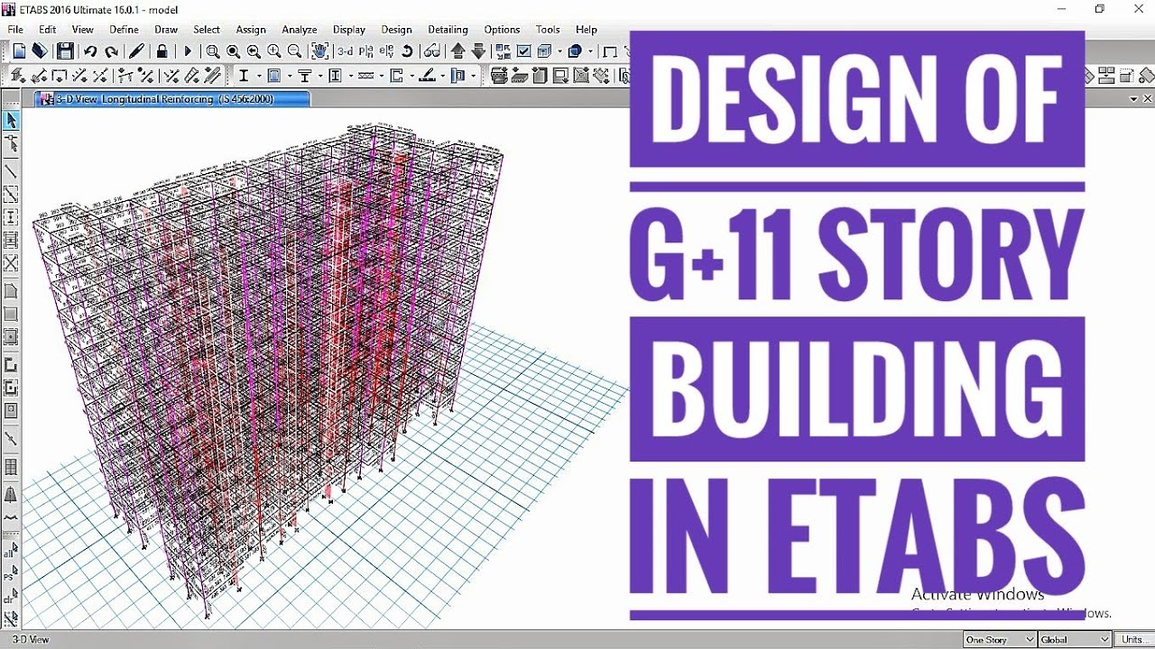 Design of G+11 Story Building in Etabs