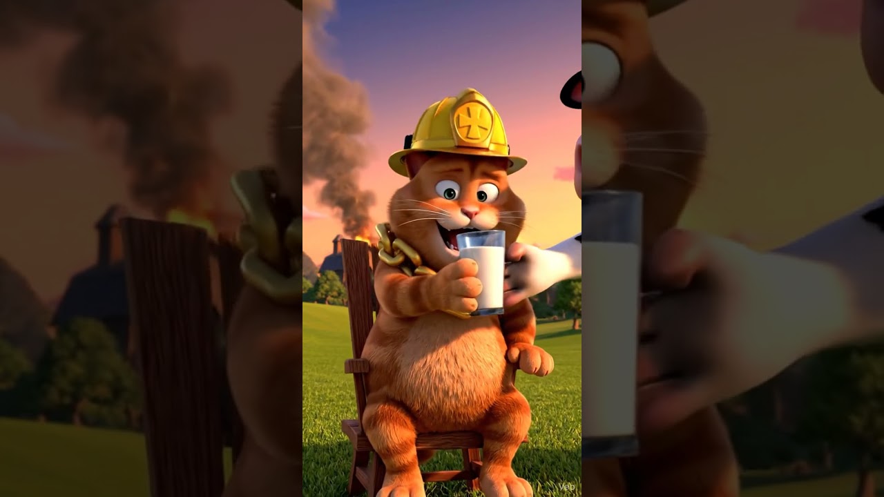 Naughty Cat Starts Fire… Then Becomes a HERO ! 😂🐱🚒 