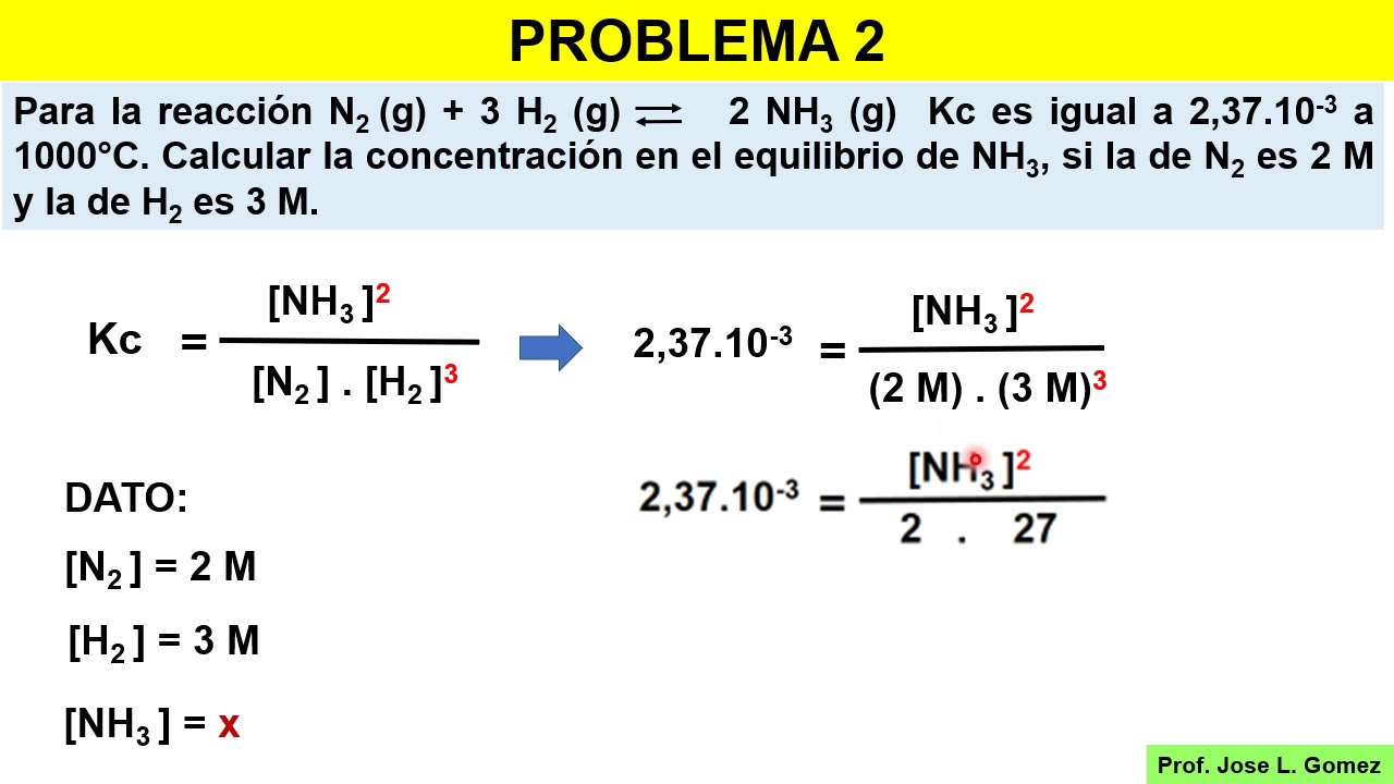 EJERCICIOS DE EQUILIBRIO QUIMICO