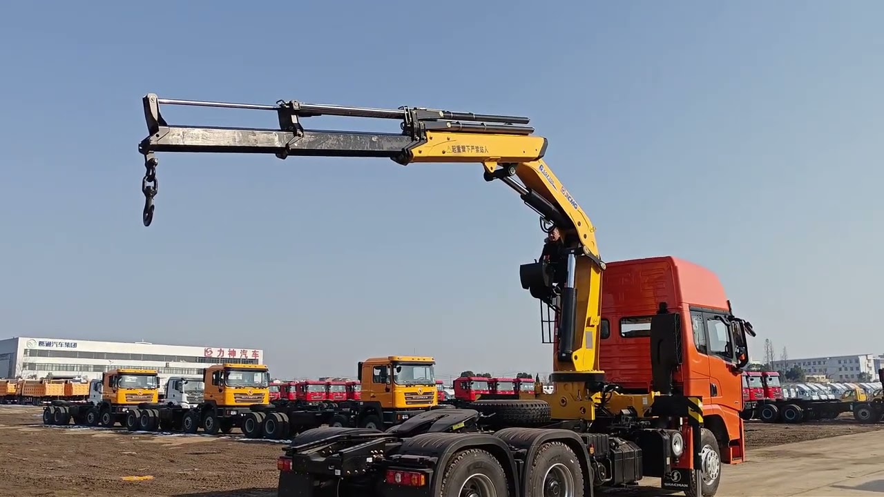 SHACMAN X5000 6×4 Tractor Truck with 10-Ton Folding Crane | 420HP Heavy-Duty Power