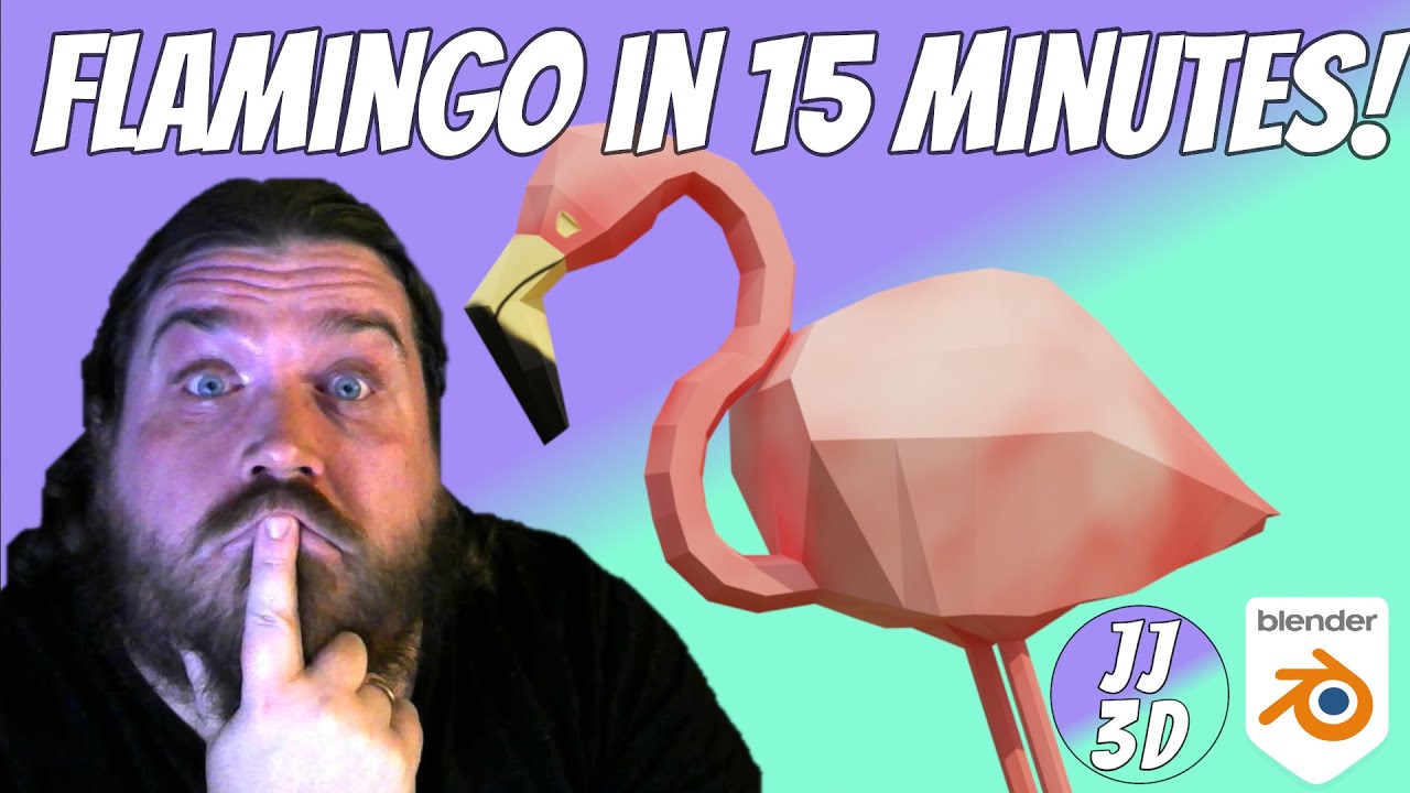 Speed modeling a Flamingo in 15 minutes in Blender