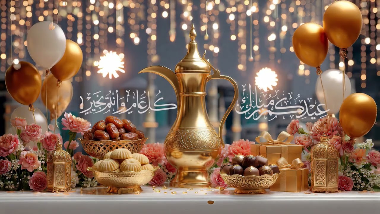 أجواء عيد الفطر 2026 مع تكبيرات العيد بصوت جميل Eid takbir with nice Screensaver #عيد_الفطر_2026