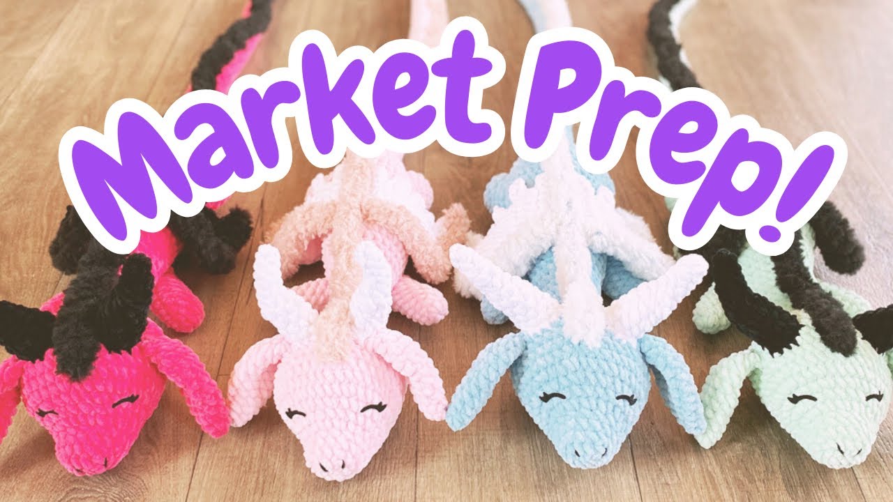 Huge Market Prep Vlog: Crocheting, Inventory, & Custom Safety Eyes Painting