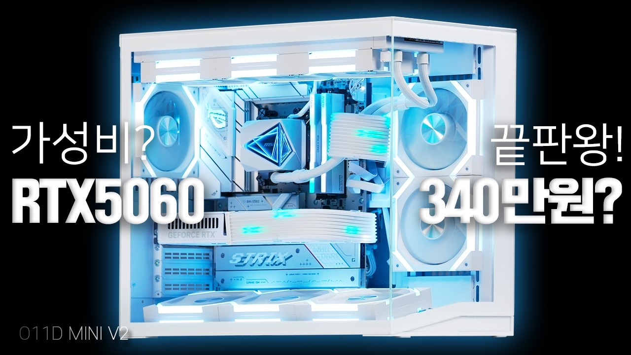 리안리 O11D MINI V2 가성비 컴퓨터에 감성 끝판왕으로 깔끔하게 조립해드렸습니다. 9600X RTX5060