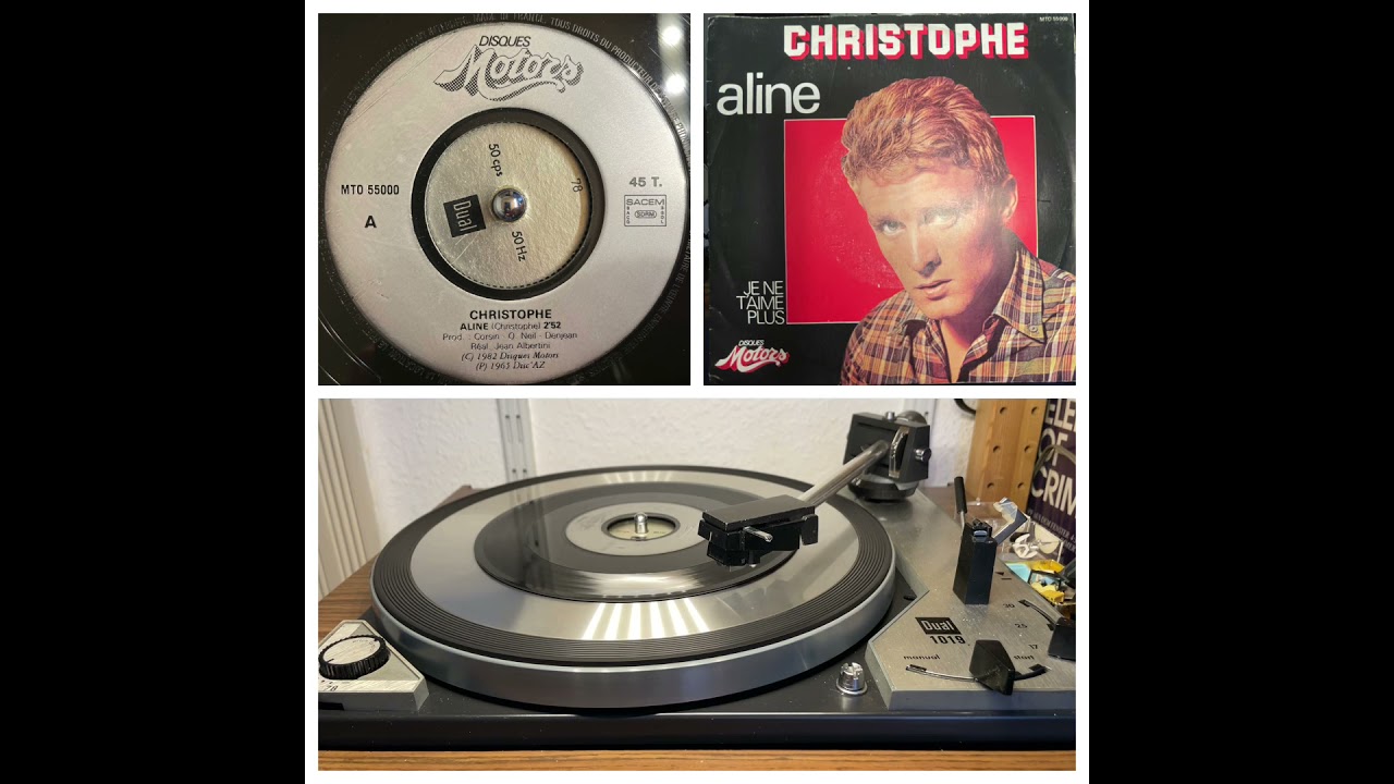 Christophe: Aline, 1965 (Disques Motors MTO 55000 - 1982 reissue) - Dual 1019 /w Shure M95G