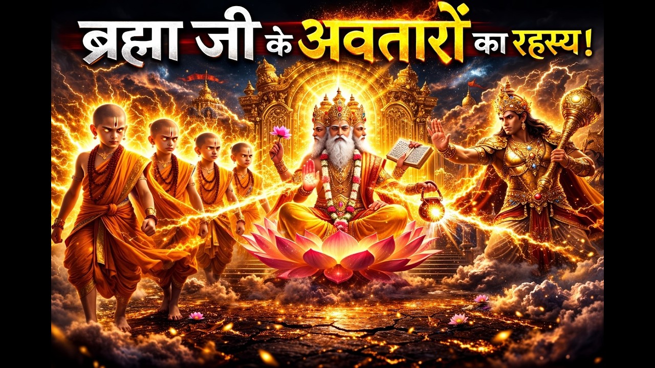 🕉️🔱ब्रह्मा जी के अवतारों का रहस्य! वैकुंठ को हिला देने वाली कहानी😱। The Untold story of Bramhaji🔱
