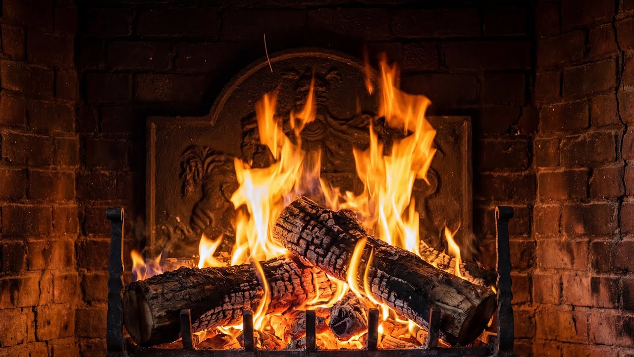 🔥 Fireplace Classic 4K. Cozy Fire with Crackling Fireplace Sounds. Fireplace 4K UHD