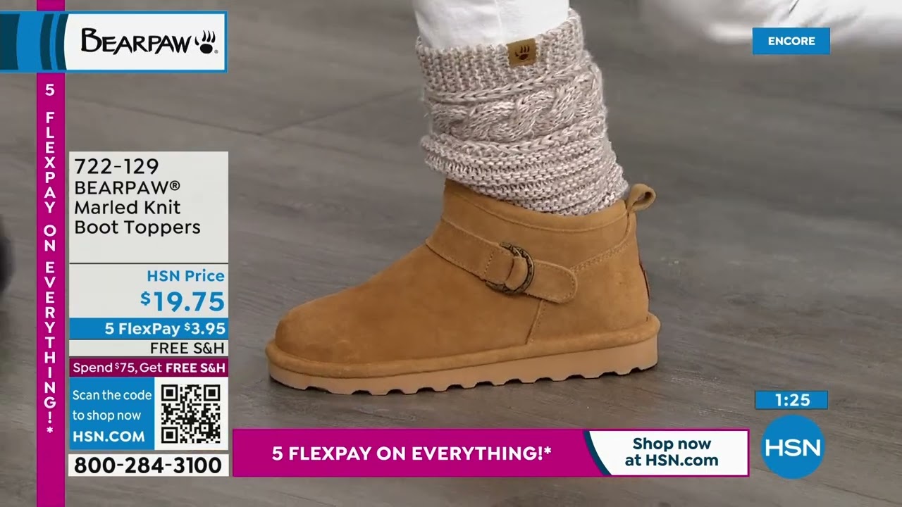 BEARPAW Marled Knit Boot Toppers