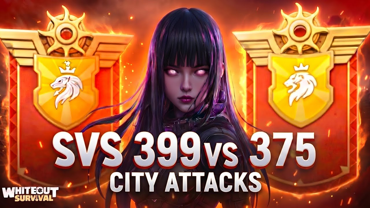399 vs 375: CITY ATTACKS & BURNING EVERYONE! 🔥| Whiteout Survival