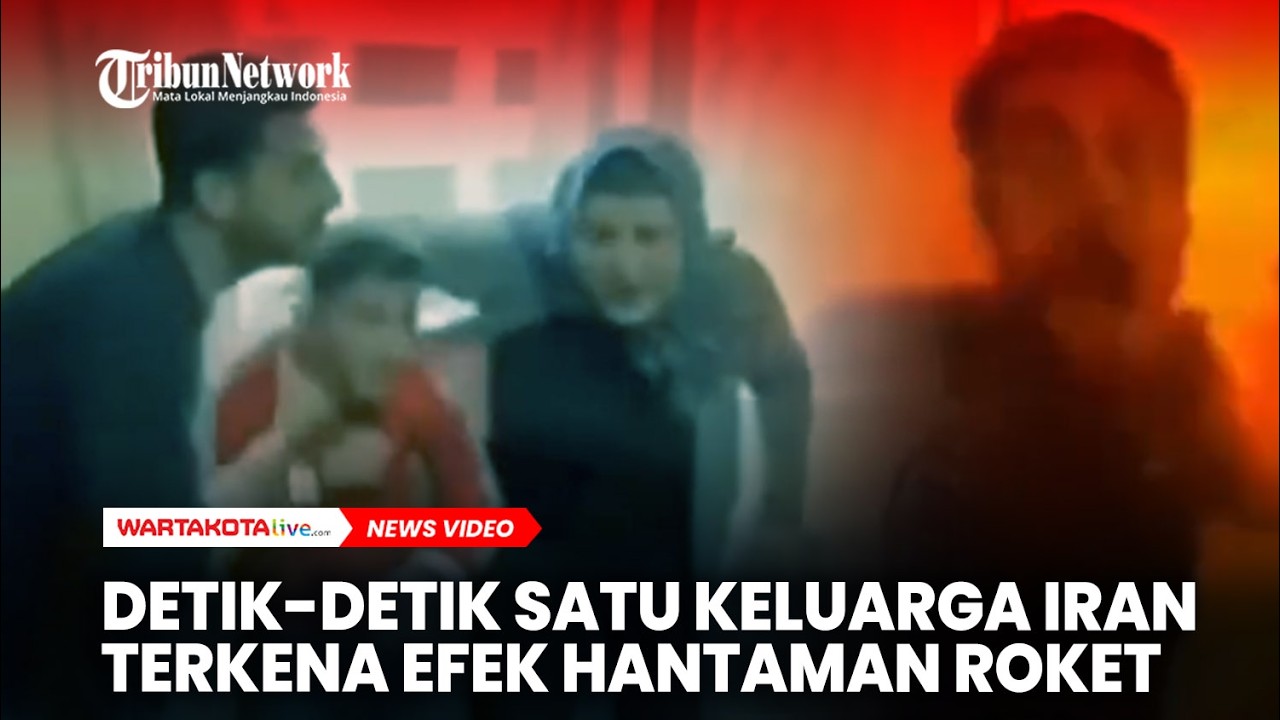 Mengerikan! Detik-detik Satu Keluarga Iran Selamat Usai Terkena Hantaman Roket