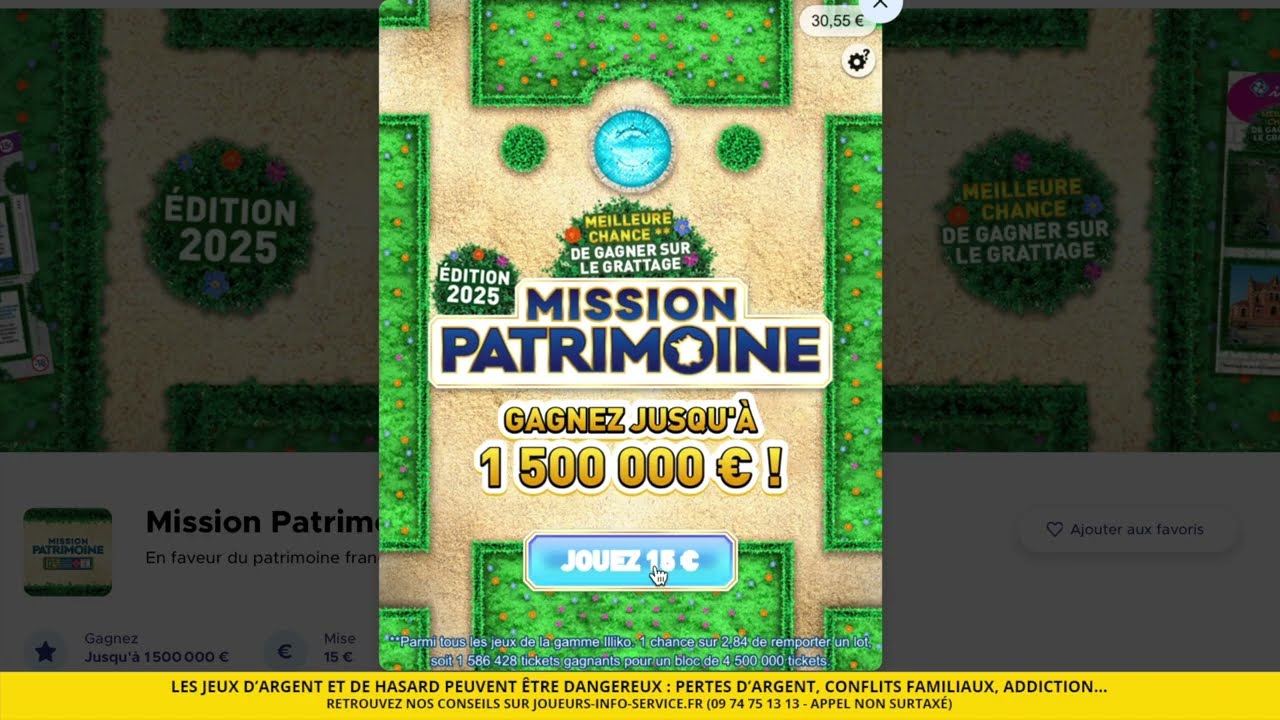 On a de la chance en jouant à MISSION PATRIMOINE 2025 !