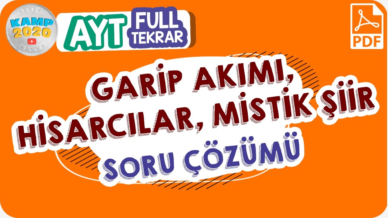 Garip Akımı, Hisarcılar, Mistik Şiir Soru Çözümü | AYT Full Tekrar Kampı 2020