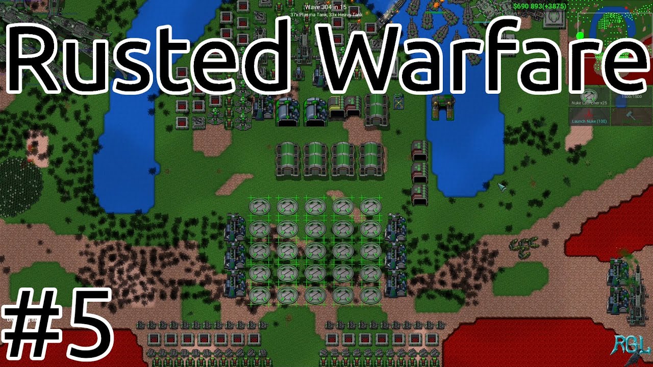 Rusted Warfare - Survival Impossible AI - Gameplay/Longplay | Wave 300+ Nuclear Ending!