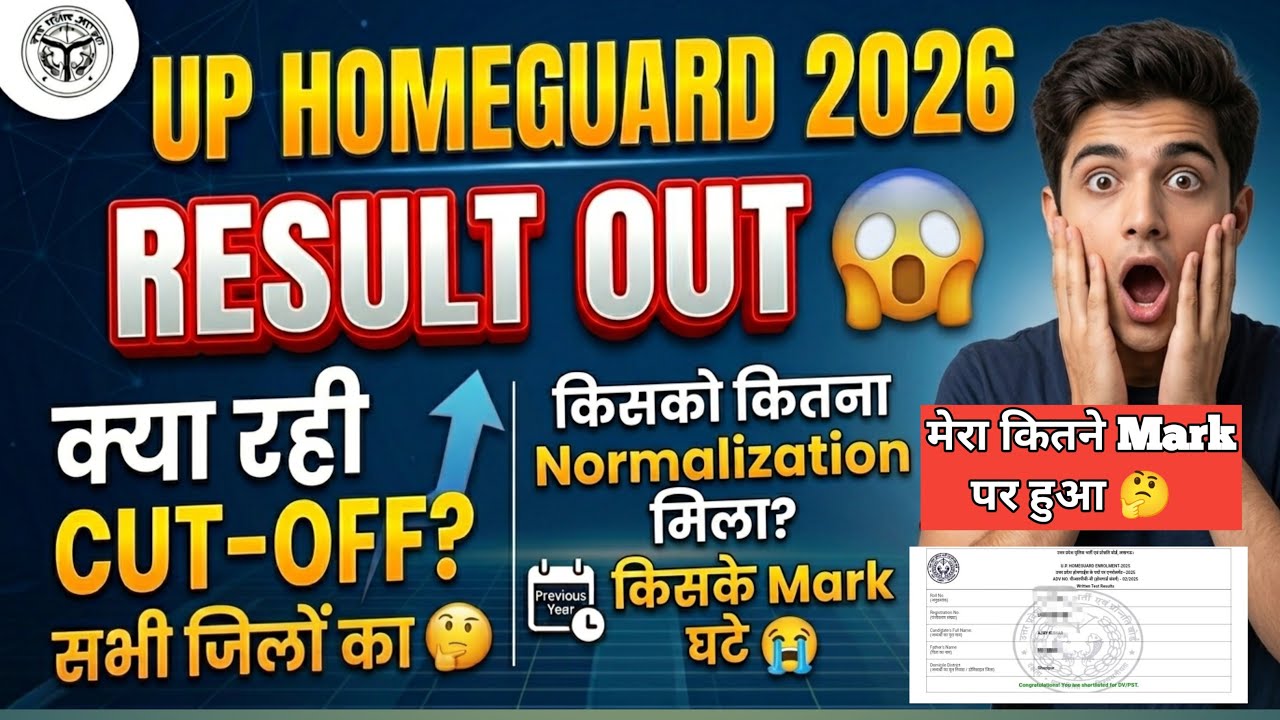 Homeguard Result 2026 OUT | UP Homeguard Cutoff & Merit List 2026 |